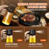imageYARRAMATE 16oz470ml Easy Refillable Oil Sprayer for Cooking 2 in 1 Oil Dispenser for Kitchen and Oil Sprayer Bottle FoodGrade Glass Oil Mister with Simple Open Design Air FryerBBQ Creamy WhiteBlack