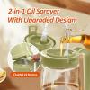 imageYARRAMATE 16oz470ml Easy Refillable Oil Sprayer for Cooking 2 in 1 Oil Dispenser for Kitchen and Oil Sprayer Bottle FoodGrade Glass Oil Mister with Simple Open Design Air FryerBBQ Creamy WhiteGreen