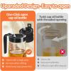 imageYARRAMATE 16oz470ml Easy Refillable Oil Sprayer for Cooking 2 in 1 Oil Dispenser for Kitchen and Oil Sprayer Bottle FoodGrade Glass Oil Mister with Simple Open Design Air FryerBBQ Creamy WhiteBlack