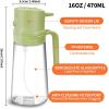 imageYARRAMATE 16oz470ml Easy Refillable Oil Sprayer for Cooking 2 in 1 Oil Dispenser for Kitchen and Oil Sprayer Bottle FoodGrade Glass Oil Mister with Simple Open Design Air FryerBBQ Creamy WhiteGreen