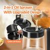 imageYARRAMATE 16oz470ml Easy Refillable Oil Sprayer for Cooking 2 in 1 Oil Dispenser for Kitchen and Oil Sprayer Bottle FoodGrade Glass Oil Mister with Simple Open Design Air FryerBBQ Creamy WhiteBlack