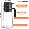 imageYARRAMATE 16oz470ml Easy Refillable Oil Sprayer for Cooking 2 in 1 Oil Dispenser for Kitchen and Oil Sprayer Bottle FoodGrade Glass Oil Mister with Simple Open Design Air FryerBBQ Creamy WhiteBlack