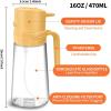 imageYARRAMATE 16oz470ml Easy Refillable Oil Sprayer for Cooking 2 in 1 Oil Dispenser for Kitchen and Oil Sprayer Bottle FoodGrade Glass Oil Mister with Simple Open Design Air FryerBBQ Creamy WhiteOrange