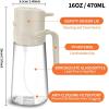 imageYARRAMATE 16oz470ml Easy Refillable Oil Sprayer for Cooking 2 in 1 Oil Dispenser for Kitchen and Oil Sprayer Bottle FoodGrade Glass Oil Mister with Simple Open Design Air FryerBBQ Creamy WhiteWhite