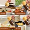 imageYARRAMATE 16oz470ml Light Blocking Oil Sprayer for Cooking with Stickers FoodGrade 2 in 1 Olive Oil Dispenser Bottle for Kitchen Premium Dark Amber Glass Oil Bottle for Air Fryer BBQ Black04Orange
