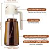 imageYARRAMATE 16oz470ml Light Blocking Oil Sprayer for Cooking with Stickers FoodGrade 2 in 1 Olive Oil Dispenser Bottle for Kitchen Premium Dark Amber Glass Oil Bottle for Air Fryer BBQ Black02White