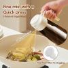imageYARRAMATE 16oz470ml Light Blocking Oil Sprayer for Cooking with Stickers FoodGrade 2 in 1 Olive Oil Dispenser Bottle for Kitchen Premium Dark Amber Glass Oil Bottle for Air Fryer BBQ Black02White