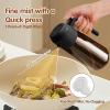 imageYARRAMATE 16oz470ml Light Blocking Oil Sprayer for Cooking with Stickers FoodGrade 2 in 1 Olive Oil Dispenser Bottle for Kitchen Premium Dark Amber Glass Oil Bottle for Air Fryer BBQ Black01Black