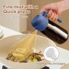 imageYARRAMATE 16oz470ml Light Blocking Oil Sprayer for Cooking with Stickers FoodGrade 2 in 1 Olive Oil Dispenser Bottle for Kitchen Premium Dark Amber Glass Oil Bottle for Air Fryer BBQ Black09Navy