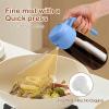 imageYARRAMATE 16oz470ml Light Blocking Oil Sprayer for Cooking with Stickers FoodGrade 2 in 1 Olive Oil Dispenser Bottle for Kitchen Premium Dark Amber Glass Oil Bottle for Air Fryer BBQ Black05SkyBlue