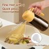 imageYARRAMATE 16oz470ml Light Blocking Oil Sprayer for Cooking with Stickers FoodGrade 2 in 1 Olive Oil Dispenser Bottle for Kitchen Premium Dark Amber Glass Oil Bottle for Air Fryer BBQ Black04Orange