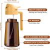 imageYARRAMATE 16oz470ml Light Blocking Oil Sprayer for Cooking with Stickers FoodGrade 2 in 1 Olive Oil Dispenser Bottle for Kitchen Premium Dark Amber Glass Oil Bottle for Air Fryer BBQ Black04Orange