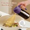 imageYARRAMATE 16oz470ml Light Blocking Oil Sprayer for Cooking with Stickers FoodGrade 2 in 1 Olive Oil Dispenser Bottle for Kitchen Premium Dark Amber Glass Oil Bottle for Air Fryer BBQ Black06Purple