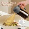 imageYARRAMATE 16oz470ml Light Blocking Oil Sprayer for Cooking with Stickers FoodGrade 2 in 1 Olive Oil Dispenser Bottle for Kitchen Premium Dark Amber Glass Oil Bottle for Air Fryer BBQ Black10Grey