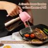 imageYARRAMATE 16oz470ml Light Blocking Oil Sprayer for Cooking with Stickers FoodGrade 2 in 1 Olive Oil Dispenser Bottle for Kitchen Premium Dark Amber Glass Oil Bottle for Air Fryer BBQ Black132Pcs BlackPink