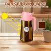 imageYARRAMATE 16oz470ml Light Blocking Oil Sprayer for Cooking with Stickers FoodGrade 2 in 1 Olive Oil Dispenser Bottle for Kitchen Premium Dark Amber Glass Oil Bottle for Air Fryer BBQ Black07Pink