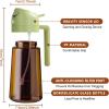 imageYARRAMATE 16oz470ml Light Blocking Oil Sprayer for Cooking with Stickers FoodGrade 2 in 1 Olive Oil Dispenser Bottle for Kitchen Premium Dark Amber Glass Oil Bottle for Air Fryer BBQ Black03Green