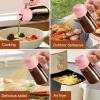 imageYARRAMATE 16oz470ml Light Blocking Oil Sprayer for Cooking with Stickers FoodGrade 2 in 1 Olive Oil Dispenser Bottle for Kitchen Premium Dark Amber Glass Oil Bottle for Air Fryer BBQ Black07Pink