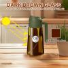 imageYARRAMATE 16oz470ml Light Blocking Oil Sprayer for Cooking with Stickers FoodGrade 2 in 1 Olive Oil Dispenser Bottle for Kitchen Premium Dark Amber Glass Oil Bottle for Air Fryer BBQ Black08OliveGreen