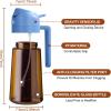 imageYARRAMATE 16oz470ml Light Blocking Oil Sprayer for Cooking with Stickers FoodGrade 2 in 1 Olive Oil Dispenser Bottle for Kitchen Premium Dark Amber Glass Oil Bottle for Air Fryer BBQ Black05SkyBlue