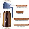 imageYARRAMATE 16oz470ml Light Blocking Oil Sprayer for Cooking with Stickers FoodGrade 2 in 1 Olive Oil Dispenser Bottle for Kitchen Premium Dark Amber Glass Oil Bottle for Air Fryer BBQ Black09Navy