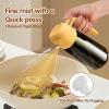 imageYARRAMATE 16oz470ml LightBlocking Dark Oil Sprayer for Cooking 2 in 1 Olive Oil Dispenser Bottle for Kitchen Premium Dark Green Glass Oil Bottle FoodGrade Oil Mister for Air Fryer BBQ White04Orange
