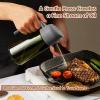 imageYARRAMATE 16oz470ml LightBlocking Dark Oil Sprayer for Cooking 2 in 1 Olive Oil Dispenser Bottle for Kitchen Premium Dark Green Glass Oil Bottle FoodGrade Oil Mister for Air Fryer BBQ White10Grey