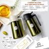 imageYARRAMATE 16oz470ml LightBlocking Dark Oil Sprayer for Cooking 2 in 1 Olive Oil Dispenser Bottle for Kitchen Premium Dark Green Glass Oil Bottle FoodGrade Oil Mister for Air Fryer BBQ White03White