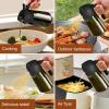 imageYARRAMATE 16oz470ml LightBlocking Dark Oil Sprayer for Cooking 2 in 1 Olive Oil Dispenser Bottle for Kitchen Premium Dark Green Glass Oil Bottle FoodGrade Oil Mister for Air Fryer BBQ White01Black