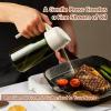 imageYARRAMATE 16oz470ml LightBlocking Dark Oil Sprayer for Cooking 2 in 1 Olive Oil Dispenser Bottle for Kitchen Premium Dark Green Glass Oil Bottle FoodGrade Oil Mister for Air Fryer BBQ White03White