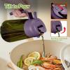 imageYARRAMATE 16oz470ml LightBlocking Dark Oil Sprayer for Cooking 2 in 1 Olive Oil Dispenser Bottle for Kitchen Premium Dark Green Glass Oil Bottle FoodGrade Oil Mister for Air Fryer BBQ White09Purple