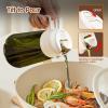 imageYARRAMATE 16oz470ml LightBlocking Dark Oil Sprayer for Cooking 2 in 1 Olive Oil Dispenser Bottle for Kitchen Premium Dark Green Glass Oil Bottle FoodGrade Oil Mister for Air Fryer BBQ White03White