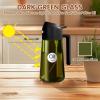 imageYARRAMATE 16oz470ml LightBlocking Dark Oil Sprayer for Cooking 2 in 1 Olive Oil Dispenser Bottle for Kitchen Premium Dark Green Glass Oil Bottle FoodGrade Oil Mister for Air Fryer BBQ White01Black