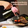 imageYARRAMATE 16oz470ml LightBlocking Dark Oil Sprayer for Cooking 2 in 1 Olive Oil Dispenser Bottle for Kitchen Premium Dark Green Glass Oil Bottle FoodGrade Oil Mister for Air Fryer BBQ White132Pcs BlackPink