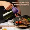 imageYARRAMATE 16oz470ml LightBlocking Dark Oil Sprayer for Cooking 2 in 1 Olive Oil Dispenser Bottle for Kitchen Premium Dark Green Glass Oil Bottle FoodGrade Oil Mister for Air Fryer BBQ White142Pcs BlackPurple