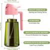 imageYARRAMATE 16oz470ml LightBlocking Dark Oil Sprayer for Cooking 2 in 1 Olive Oil Dispenser Bottle for Kitchen Premium Dark Green Glass Oil Bottle FoodGrade Oil Mister for Air Fryer BBQ White07Pink