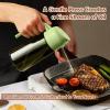 imageYARRAMATE 16oz470ml LightBlocking Dark Oil Sprayer for Cooking 2 in 1 Olive Oil Dispenser Bottle for Kitchen Premium Dark Green Glass Oil Bottle FoodGrade Oil Mister for Air Fryer BBQ White02Green