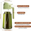imageYARRAMATE 16oz470ml LightBlocking Dark Oil Sprayer for Cooking 2 in 1 Olive Oil Dispenser Bottle for Kitchen Premium Dark Green Glass Oil Bottle FoodGrade Oil Mister for Air Fryer BBQ White172Pcs GreenWhite