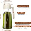 imageYARRAMATE 16oz470ml LightBlocking Dark Oil Sprayer for Cooking 2 in 1 Olive Oil Dispenser Bottle for Kitchen Premium Dark Green Glass Oil Bottle FoodGrade Oil Mister for Air Fryer BBQ White03White