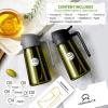 imageYARRAMATE 16oz470ml LightBlocking Dark Oil Sprayer for Cooking 2 in 1 Olive Oil Dispenser Bottle for Kitchen Premium Dark Green Glass Oil Bottle FoodGrade Oil Mister for Air Fryer BBQ White10Grey