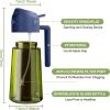 imageYARRAMATE 16oz470ml LightBlocking Dark Oil Sprayer for Cooking 2 in 1 Olive Oil Dispenser Bottle for Kitchen Premium Dark Green Glass Oil Bottle FoodGrade Oil Mister for Air Fryer BBQ White162Pcs BlackNavy