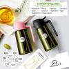 imageYARRAMATE 16oz470ml LightBlocking Dark Oil Sprayer for Cooking 2 in 1 Olive Oil Dispenser Bottle for Kitchen Premium Dark Green Glass Oil Bottle FoodGrade Oil Mister for Air Fryer BBQ White07Pink