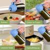 imageYARRAMATE 16oz470ml LightBlocking Dark Oil Sprayer for Cooking 2 in 1 Olive Oil Dispenser Bottle for Kitchen Premium Dark Green Glass Oil Bottle FoodGrade Oil Mister for Air Fryer BBQ White08SkyBlue