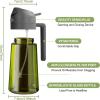 imageYARRAMATE 16oz470ml LightBlocking Dark Oil Sprayer for Cooking 2 in 1 Olive Oil Dispenser Bottle for Kitchen Premium Dark Green Glass Oil Bottle FoodGrade Oil Mister for Air Fryer BBQ White10Grey