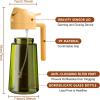 imageYARRAMATE 16oz470ml LightBlocking Dark Oil Sprayer for Cooking 2 in 1 Olive Oil Dispenser Bottle for Kitchen Premium Dark Green Glass Oil Bottle FoodGrade Oil Mister for Air Fryer BBQ White04Orange