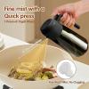 imageYARRAMATE 16oz470ml LightBlocking Dark Oil Sprayer for Cooking 2 in 1 Olive Oil Dispenser Bottle for Kitchen Premium Dark Green Glass Oil Bottle FoodGrade Oil Mister for Air Fryer BBQ White01Black