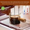 imageYARRAMATE 2 Pack Espresso Shot Cup with Wood Handle Clear Glass with Dual Scale Espresso Shot Glass with Single Spout 34 OZ 100 ML2 Pack DoubleSpout