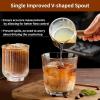 imageYARRAMATE 2 Pack Espresso Shot Cup with Wood Handle Clear Glass with Dual Scale Espresso Shot Glass with Single Spout 34 OZ 100 MLSingleSpout