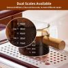 imageYARRAMATE 2 Pack Espresso Shot Cup with Wood Handle Clear Glass with Dual Scale Espresso Shot Glass with Single Spout 34 OZ 100 MLSingleSpout