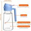 imageYARRAMATE 2Pcs 16oz470ml 2 in 1 Oil Sprayer for Cooking with Stickers Foodgrade Glass Oil Spray Bottle Oil Dispenser and Oil Sprayer for Kitchen Salad Frying BBQ White ampampBlack10SkyBlue